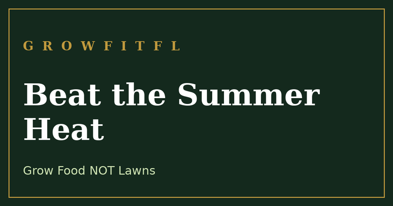 How to beat Florida summer heat in the garden and keep plants producing - GrowFitFL Florida gardening