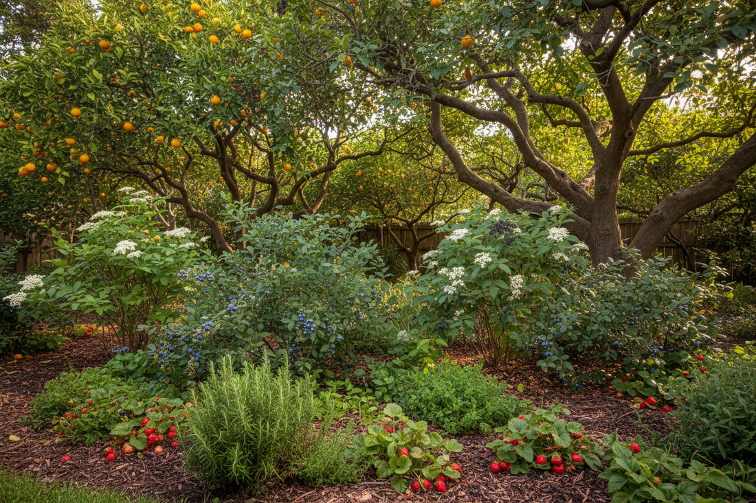 Southern food forest design layers plants and long term abundance