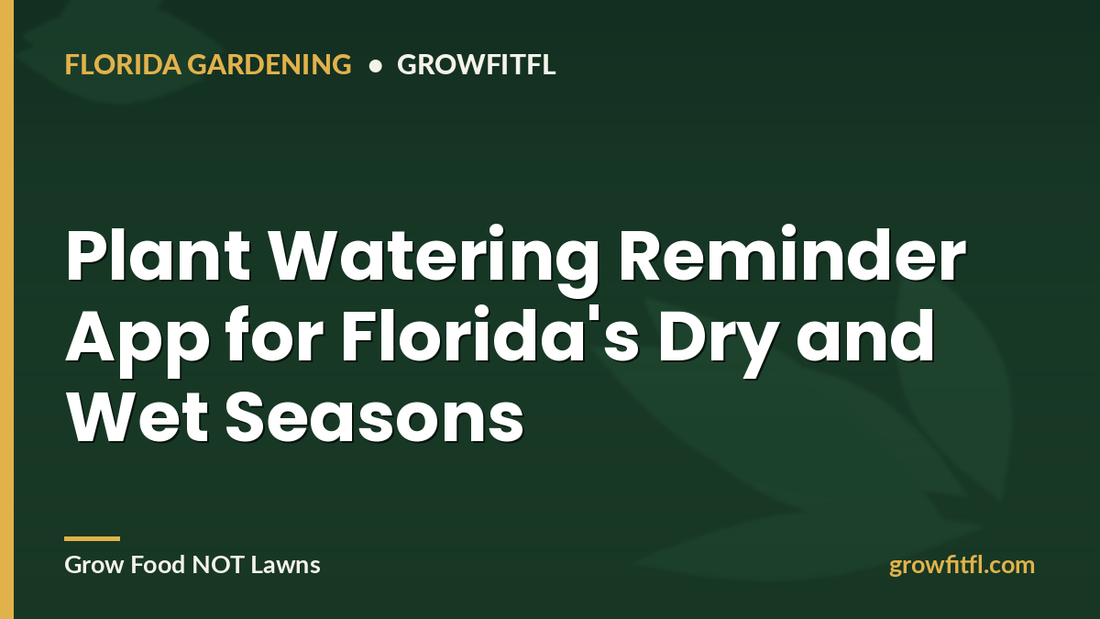 Plant Watering Reminder App for Florida's Dry and Wet Seasons - GrowFitFL Florida gardening