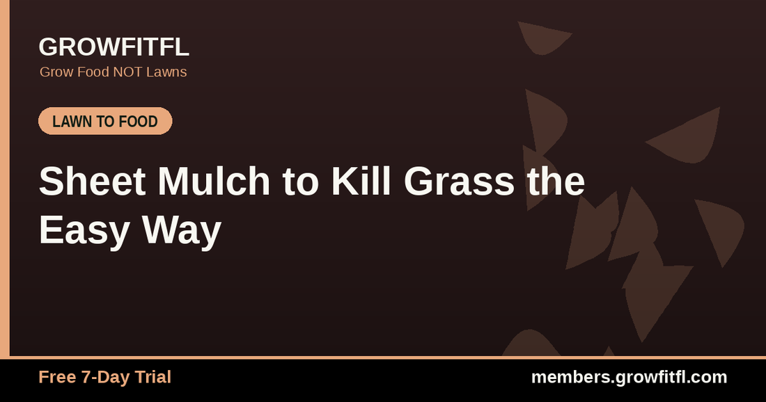 Sheet Mulch to Kill Grass the Easy Way - GrowFitFL Florida gardening