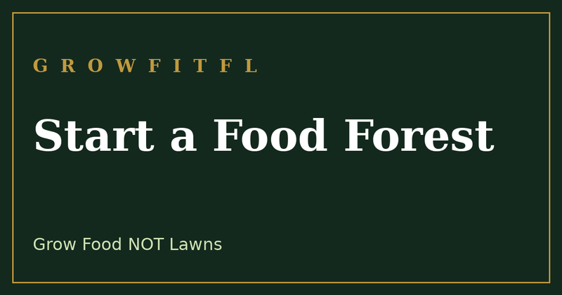 How to start a food forest on a small Southern lot - GrowFitFL Florida gardening