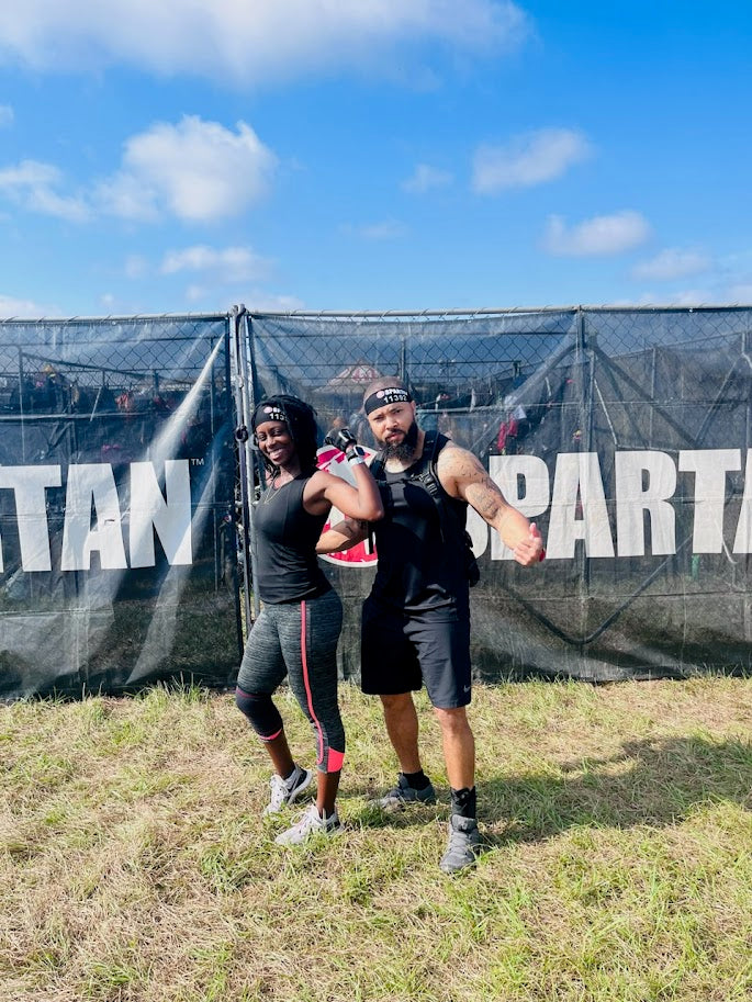 Jermaine and Toni at a Spartan race